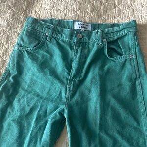 Reformation Teal Denim Pants